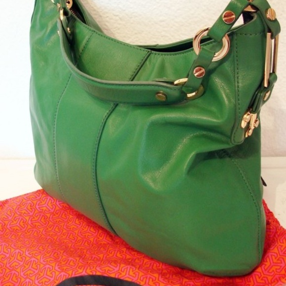 Tory Burch Nico hobo shoulder bag in Emerald Green - Picture 3 of 5